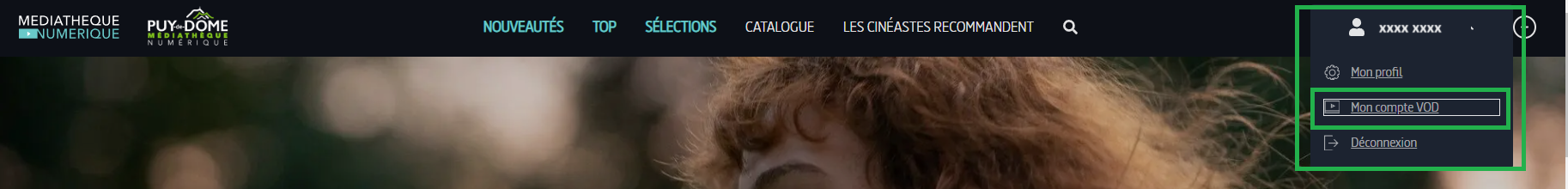 capture ecran acces mon compte VoD