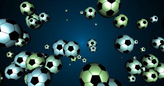 Ballons de foot dans l'espace